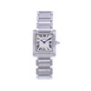 Second hand watch CARTIER Tank woman quartz steel bracelet - view V1