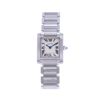Montre d'occasion CARTIER Tank femme quartz bracelet acier