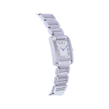 Montre d'occasion CARTIER Tank femme quartz bracelet acier