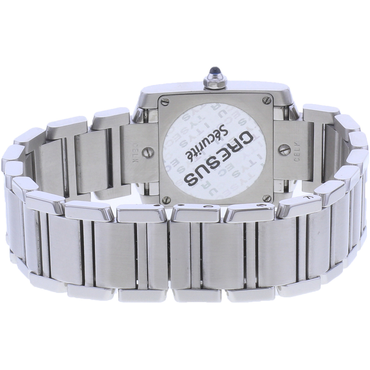 Second hand watch CARTIER Tank woman quartz steel bracelet - view 3