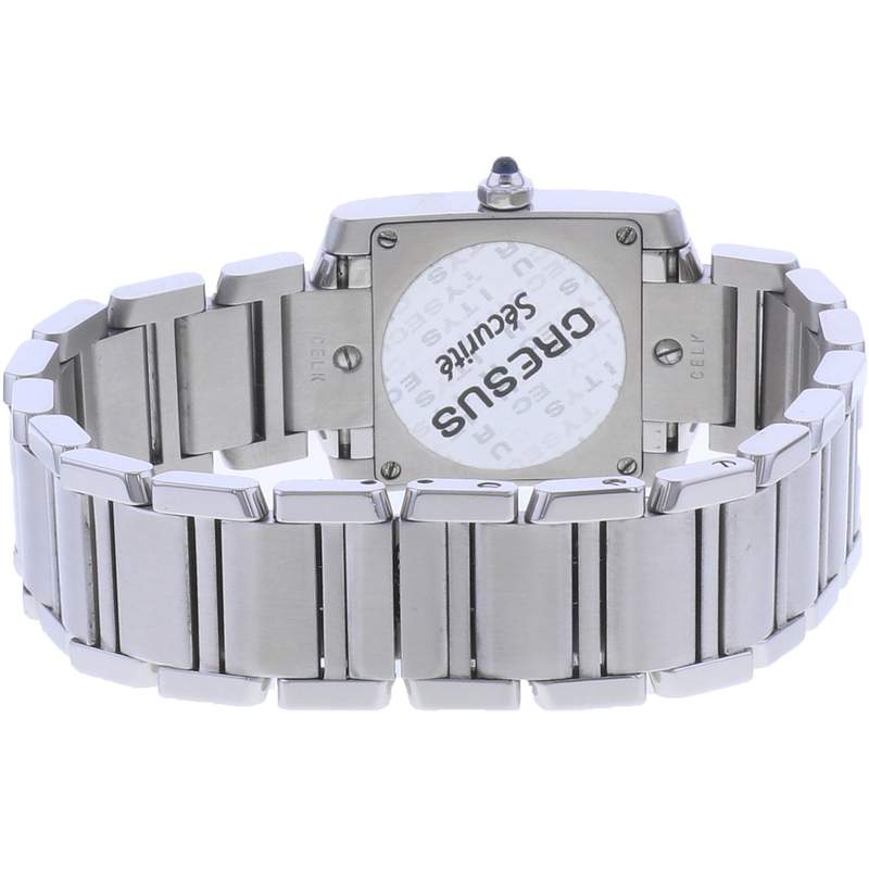 Montre d'occasion CARTIER Tank femme quartz bracelet acier - vue 3