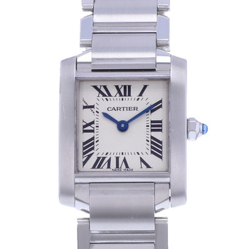 Montre d'occasion CARTIER Tank femme quartz bracelet acier