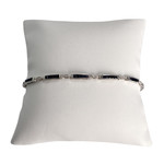 Bracelet d'occasion or blanc 750 saphirs diamants 18 cm - vue 1