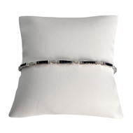 Bracelet d'occasion or blanc 750 saphirs diamants 18 cm