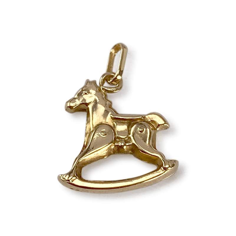 Pendentif d'occasion or 750 jaune cheval à bascule - vue 1