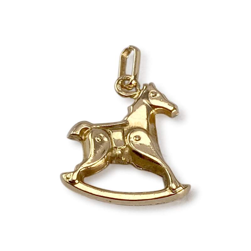 Pendentif d'occasion or 750 jaune cheval à bascule - vue 2