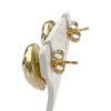 Boucles d'oreilles d'occasion or 750 jaune fermoir poussette - vue V2