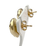 Boucles d'oreilles d'occasion or 750 jaune fermoir poussette - vue 2