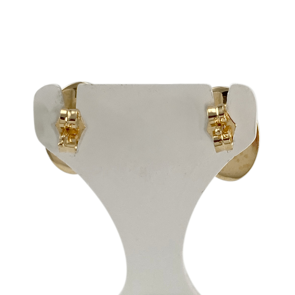 Boucles d'oreilles d'occasion or 750 jaune fermoir poussette - vue 3