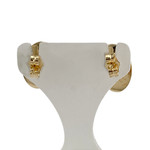 Boucles d'oreilles d'occasion or 750 jaune fermoir poussette - vue 3