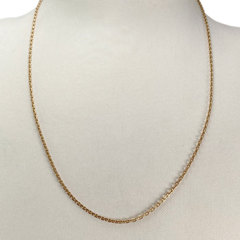 Secondhand gold chain 750 yellow forçat mesh 46.5 cm