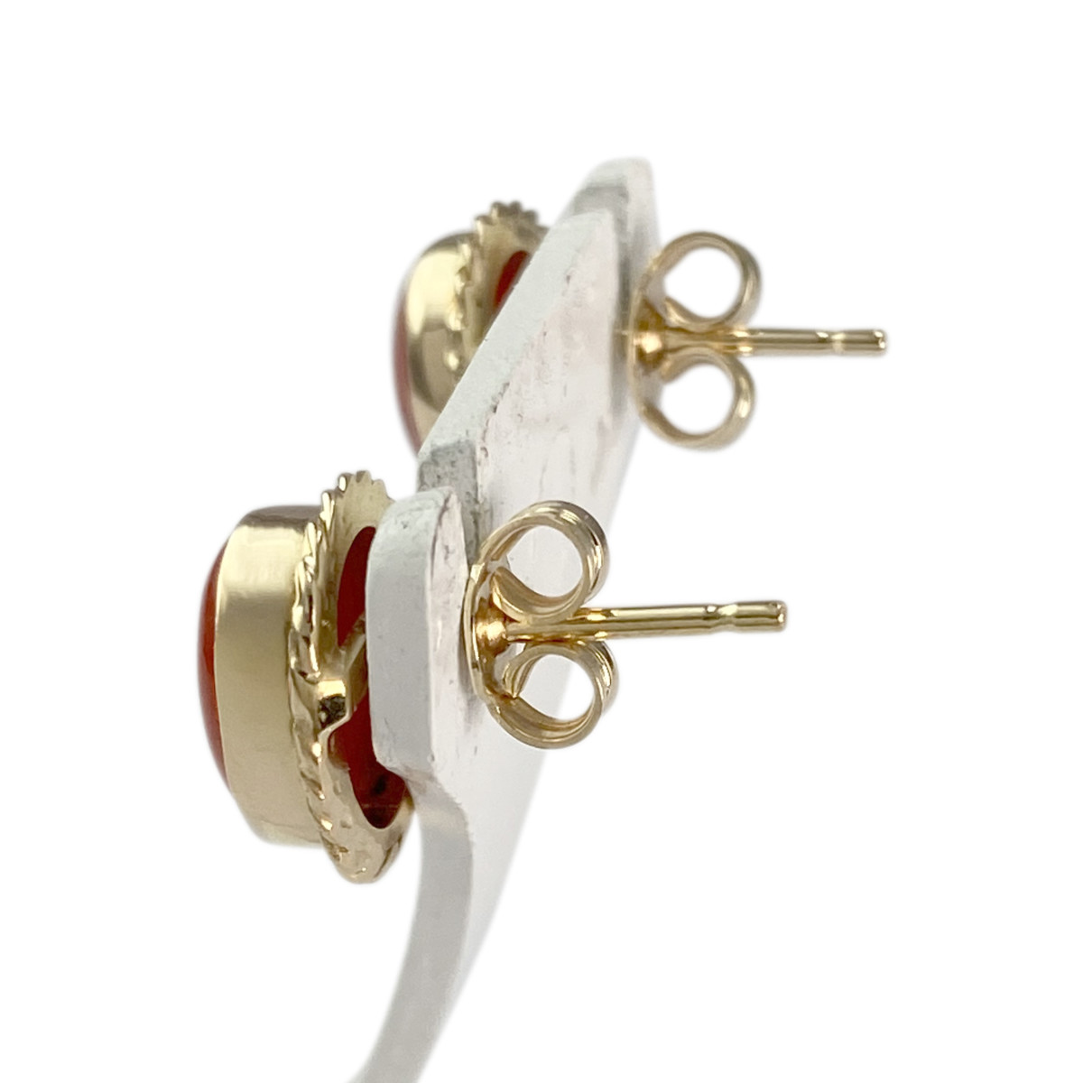 Boucles d'oreilles d'occasion or 750 jaune corails - vue 2