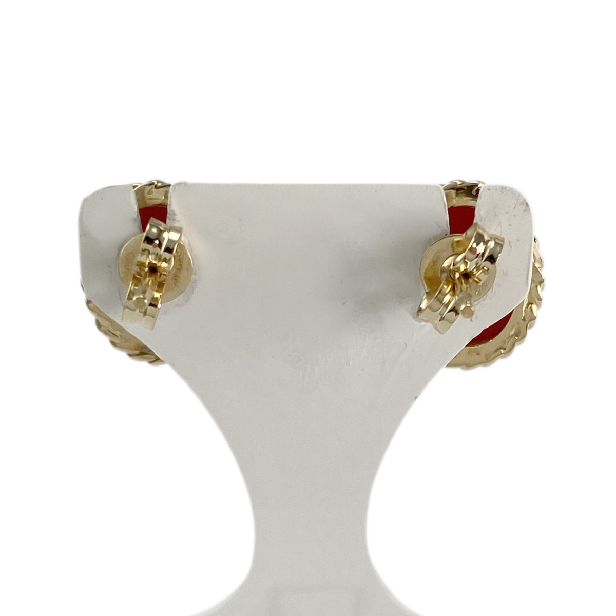 Boucles d'oreilles d'occasion or 750 jaune corails - vue 3