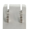 Boucles d'oreilles d'occasion or 750 blanc diamants - vue V1
