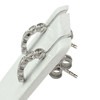 Boucles d'oreilles d'occasion or 750 blanc diamants - vue V2