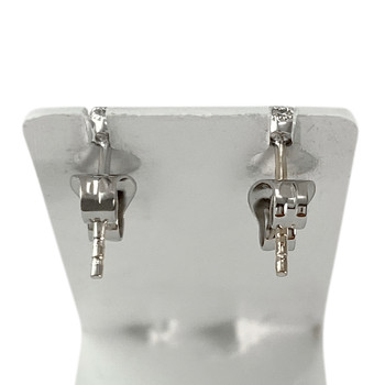 Second hand earrings gold 750 white diamonds