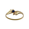 Tweedehands goud 750 gele saffier ring - vue V1