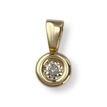 Pendentif d'occasion or 750 jaune diamant
