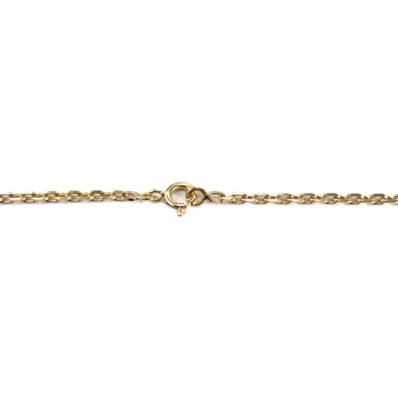 Collier d'occasion or 750 jaune filigrannes maille forcat - vue 3