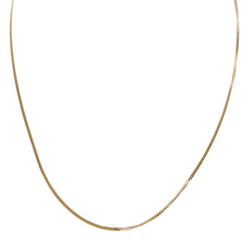 Tweedehands gouden ketting 750 gele maliënkolder 45 cm