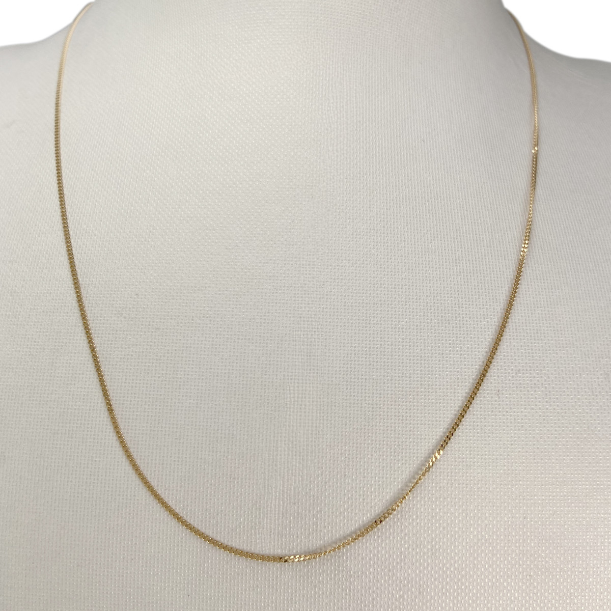 Secondhand gold chain 750 yellow gourmette mesh 45 cm - view 2