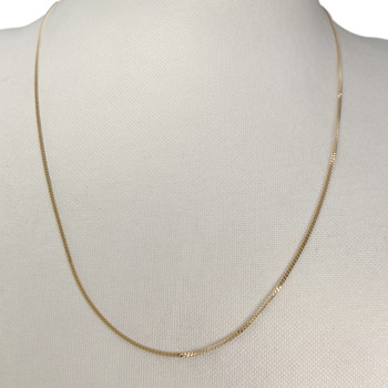 Tweedehands gouden ketting 750 gele maliënkolder 45 cm