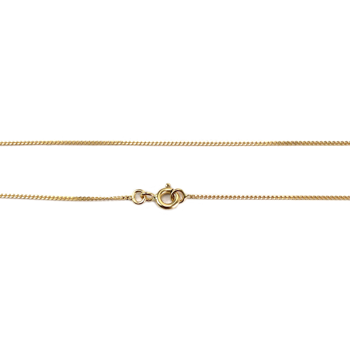 Secondhand gold chain 750 yellow gourmette mesh 45 cm - view 3