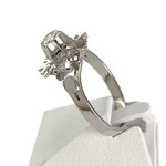 Second hand gold 750 white diamond ring - view 2