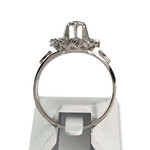 Second hand gold 750 white diamond ring - view 3