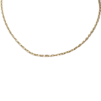 Chaîne d'occasion or 750 jaune maille marine 40.5 cm
