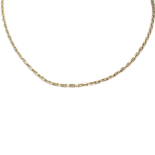 Used 750 yellow gold chain with marine-style links, 40.5 cm