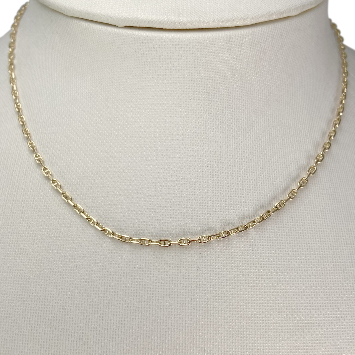 Chaîne d'occasion or 750 jaune maille marine 40.5 cm - vue 2