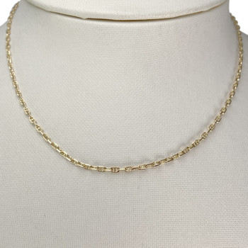 Tweedehands ketting van 750 geelgoud met maritieme schakels, 40,5 cm