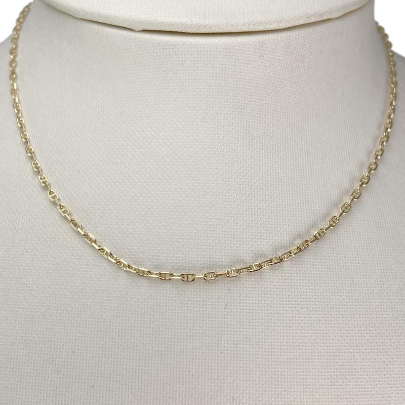 Chaîne d'occasion or 750 jaune maille marine 40.5 cm - vue 2
