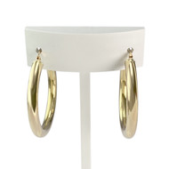 Second-hand 750 yellow gold hoop earrings