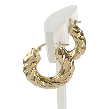 Second-hand 750 yellow gold hoop earrings