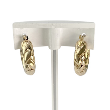 Second-hand 750 yellow gold hoop earrings