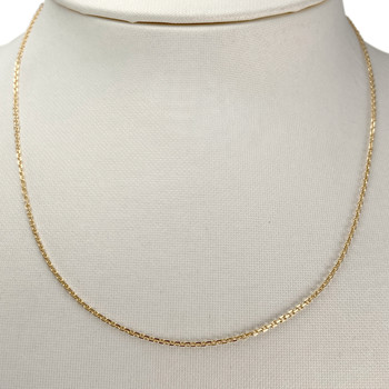 Used 750 yellow gold chain, 40 cm, forcat link