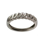 Bague d'occasion or 750 blanc diamants - vue 1