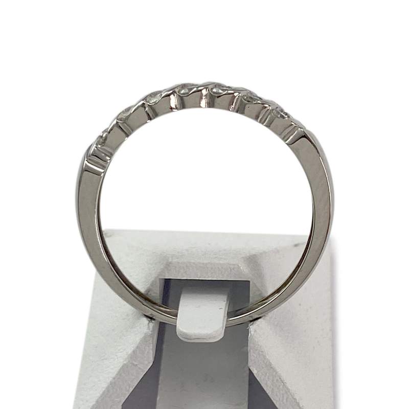 Bague d'occasion or 750 blanc diamants - vue 3