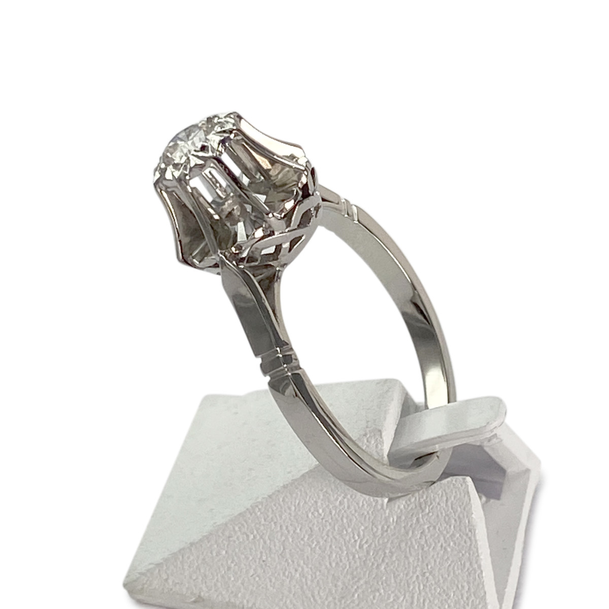 Bague d'occasion or 750 blanc diamant - vue 2