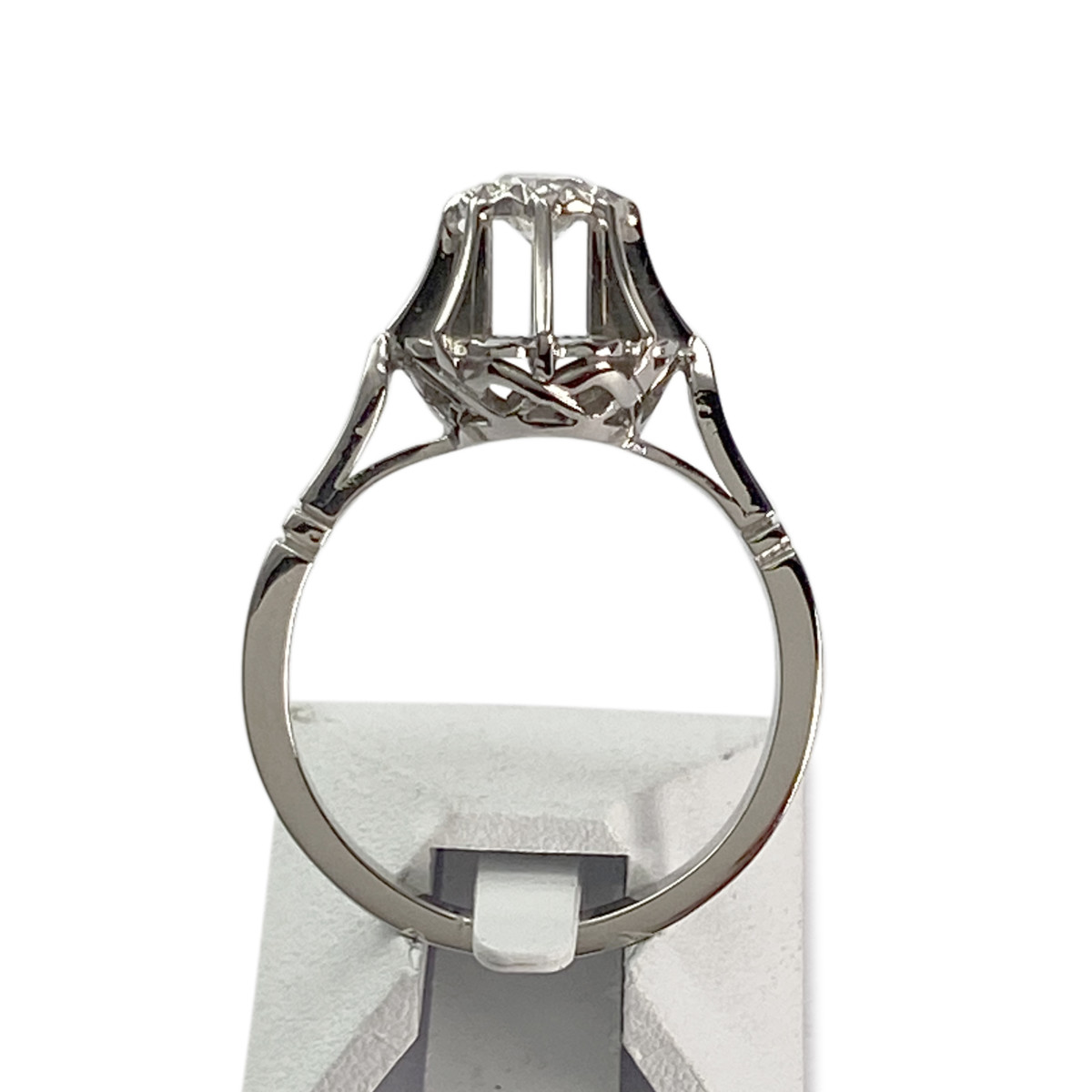 Bague d'occasion or 750 blanc diamant - vue 3