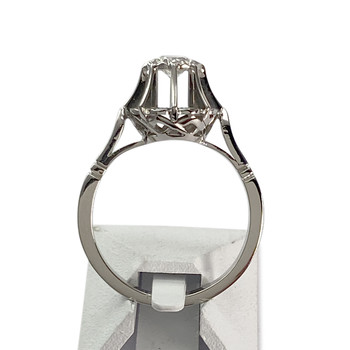 Bague d'occasion or 750 blanc diamant