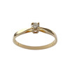 Pre-owned solitaire ring in 375 yellow gold with diamond - view V1