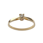 Solitaire d'occasion or 375 jaune diamant - vue 1
