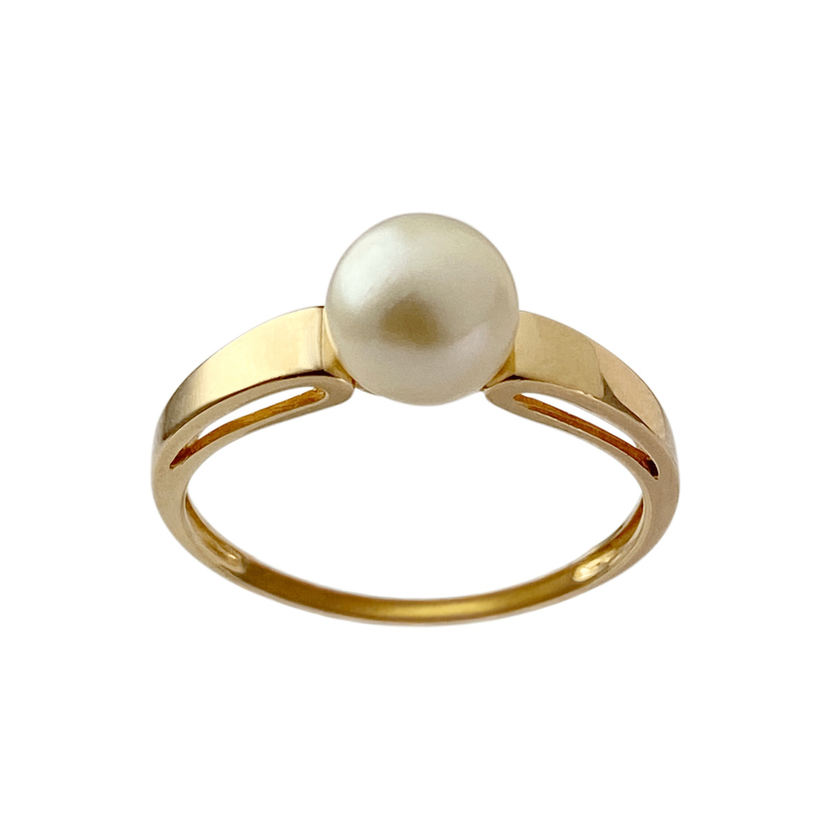 Bague d'occasion or 750 jaune perle de culture
