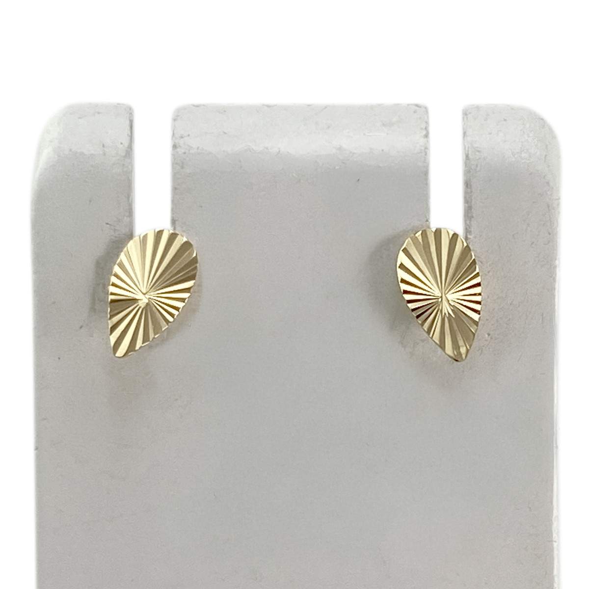 Boucles D'oreilles Or 18K (750) Avec Zirconias - Motif Pomme, Zircons 7mm, Neuf Avec étiquettes