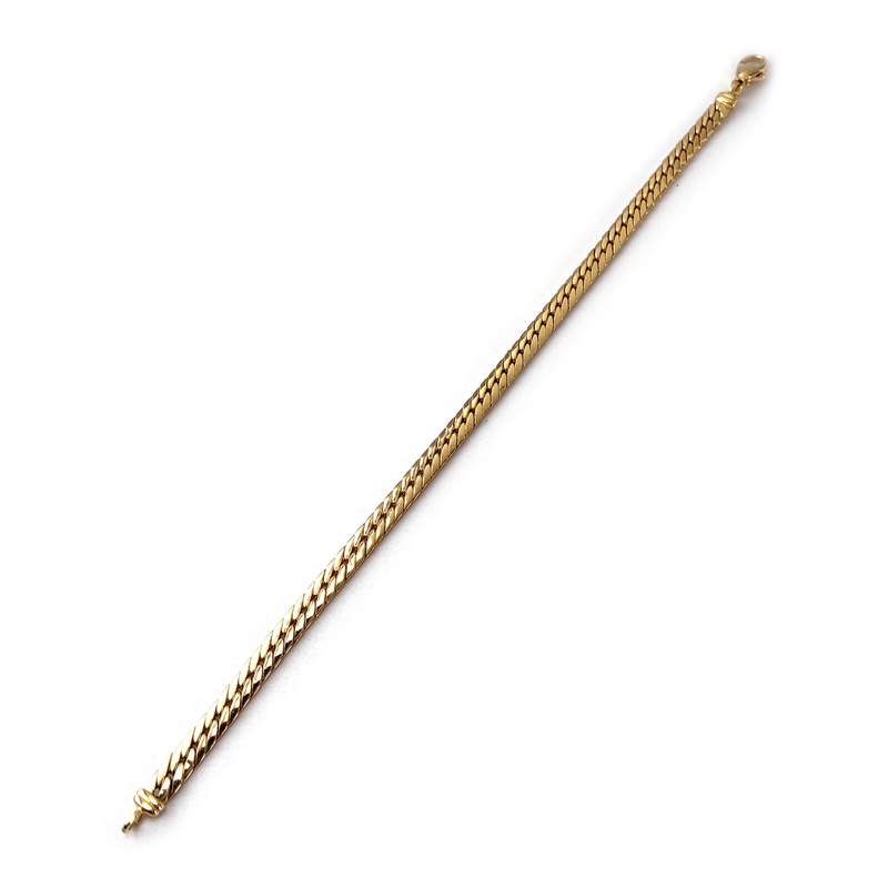 Bracelet d'occasion or 750 jaune maille anglaise - vue 2
