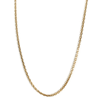 Used 750 yellow gold chain, 63 cm, forcat link