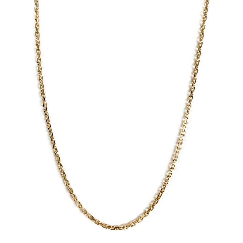Chaîne d'occasion or 750 jaune maille forcat 63 cm - vue 1